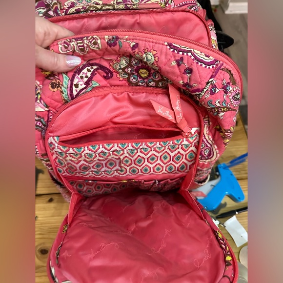 Vera Bradley Call me Coral Laptop backpack Retired pattern 034 - Picture 7 of 15